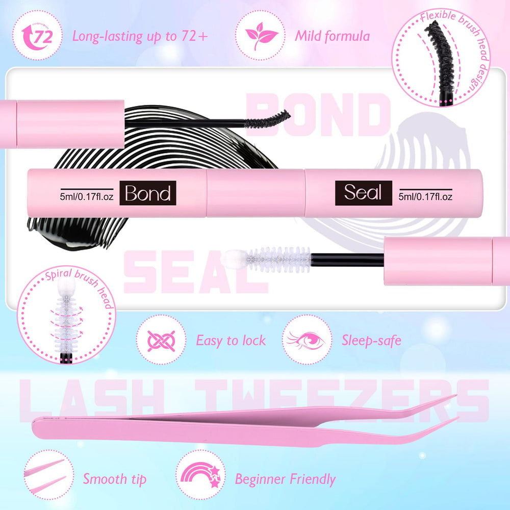 Zanlufly lash cluster tweezers aiding precise placement.