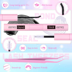 Zanlufly lash cluster tweezers aiding precise placement.