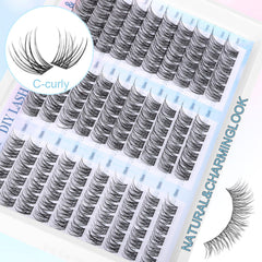 zanlufly lash clusters 180pcs pack displayed for DIY options