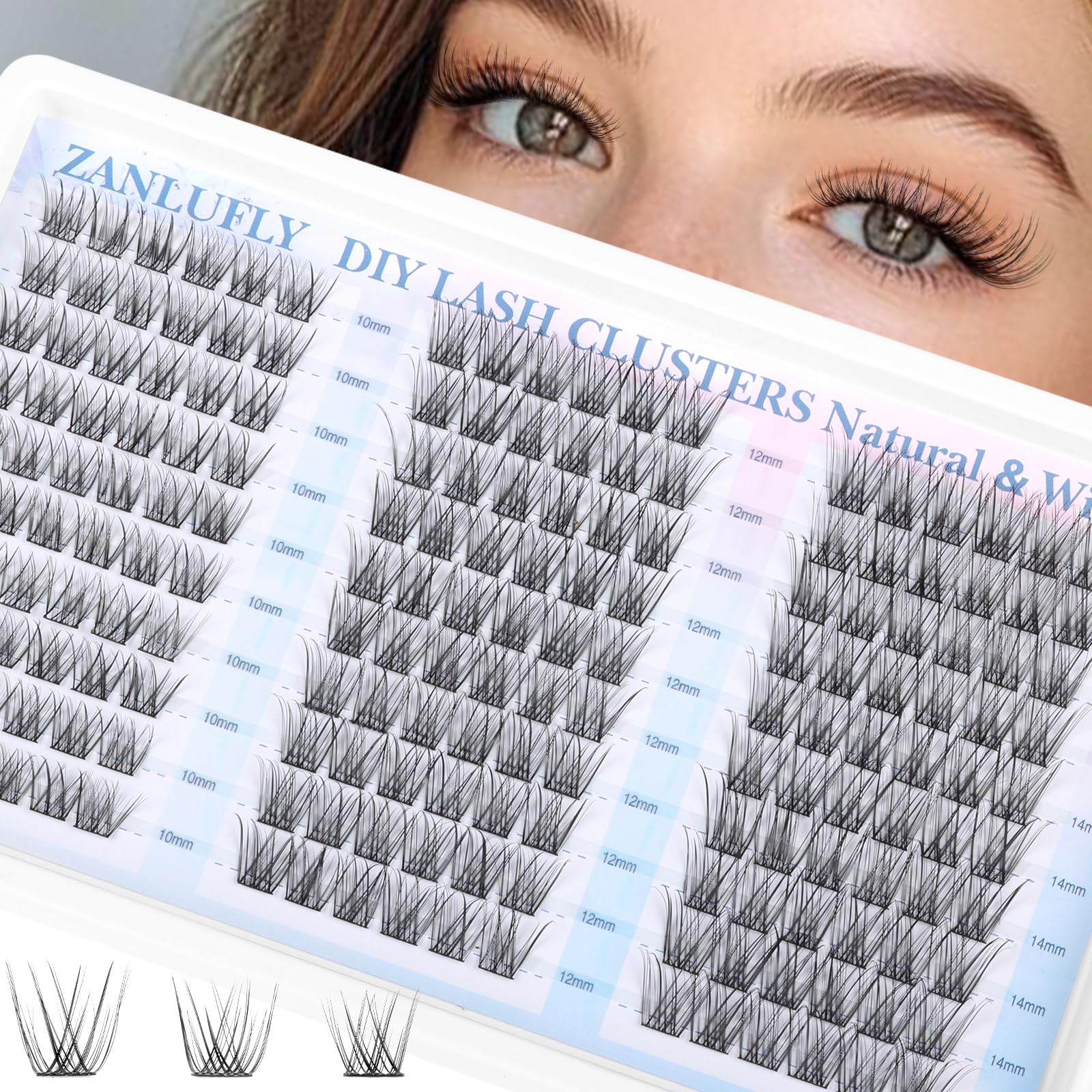 zanlufly lash clusters closeup highlights natural wispy look for everyday wear