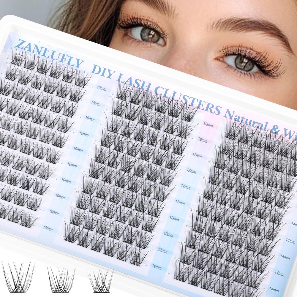 zanlufly lash clusters closeup highlights natural wispy look for everyday wear