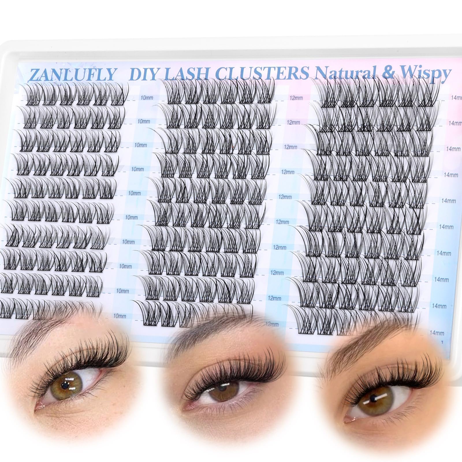 zanlufly lash clusters soft synthetic fibers mean comfortable all-day wear