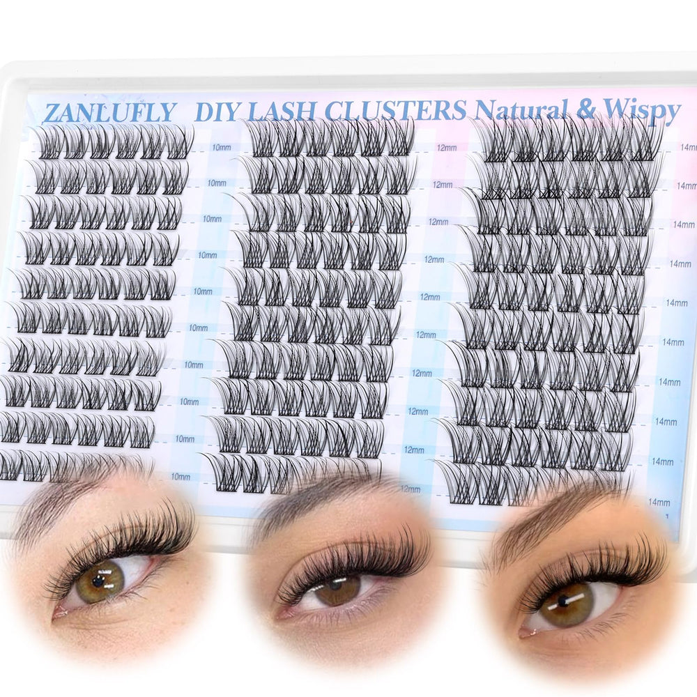 zanlufly lash clusters soft synthetic fibers mean comfortable all-day wear