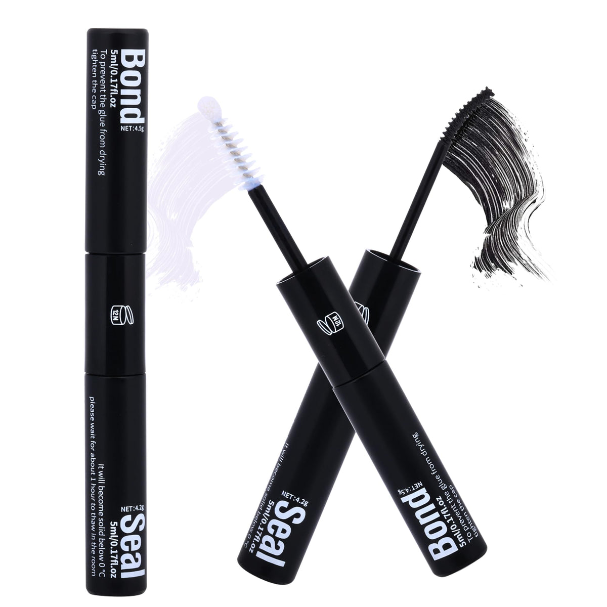 Zanlufly lash glue dual-ended bottle for effortless bonding and sealing