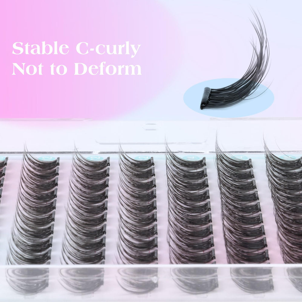 Zanlufly lightweight lash clusters for day-to-night comfort.