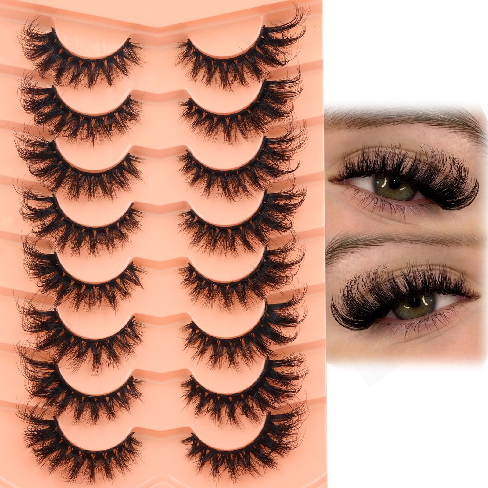 Zanlufly Mink Lashes Lightweight feel reduces eye fatigue.