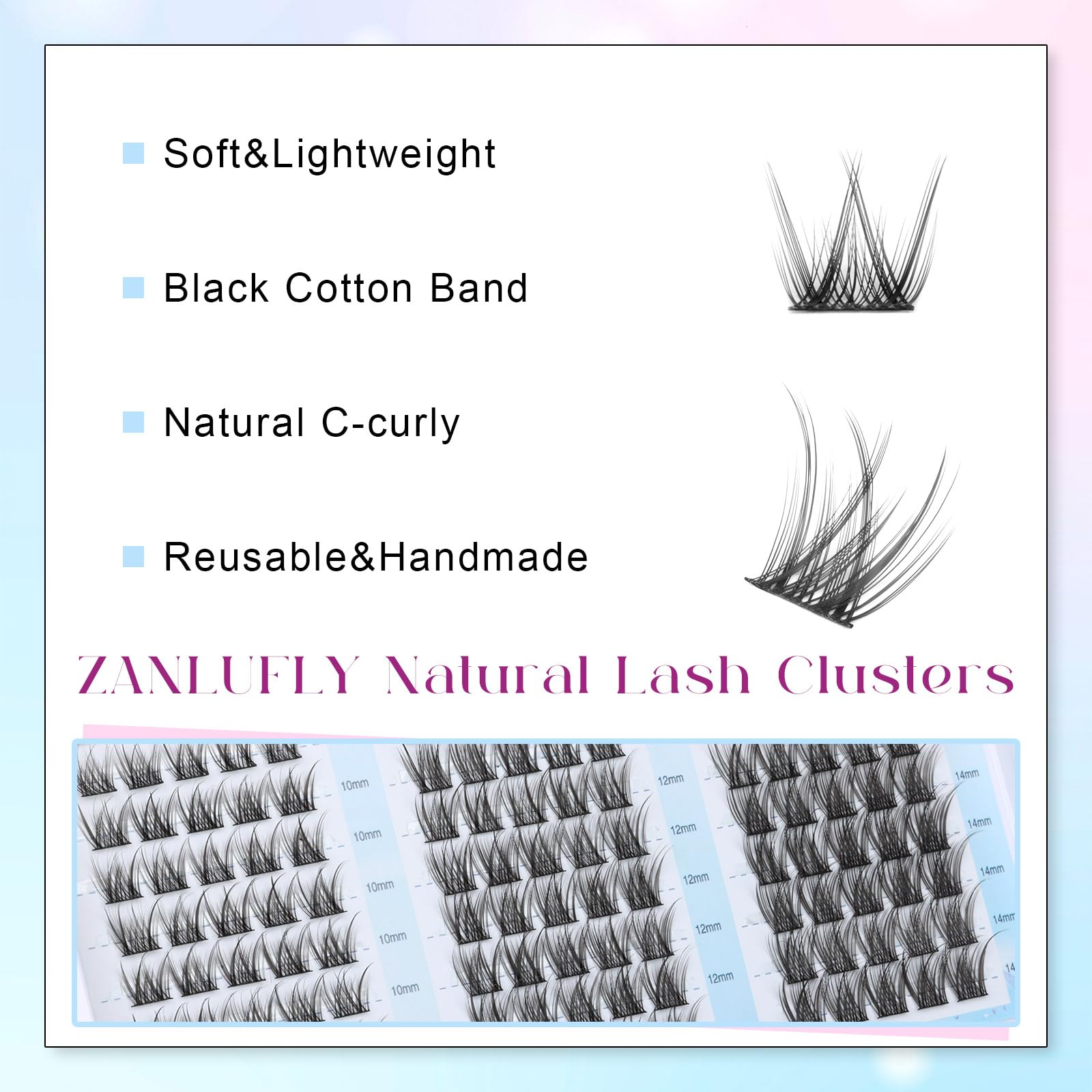 Zanlufly natural-colored lashes add subtle depth without heavy makeup.
