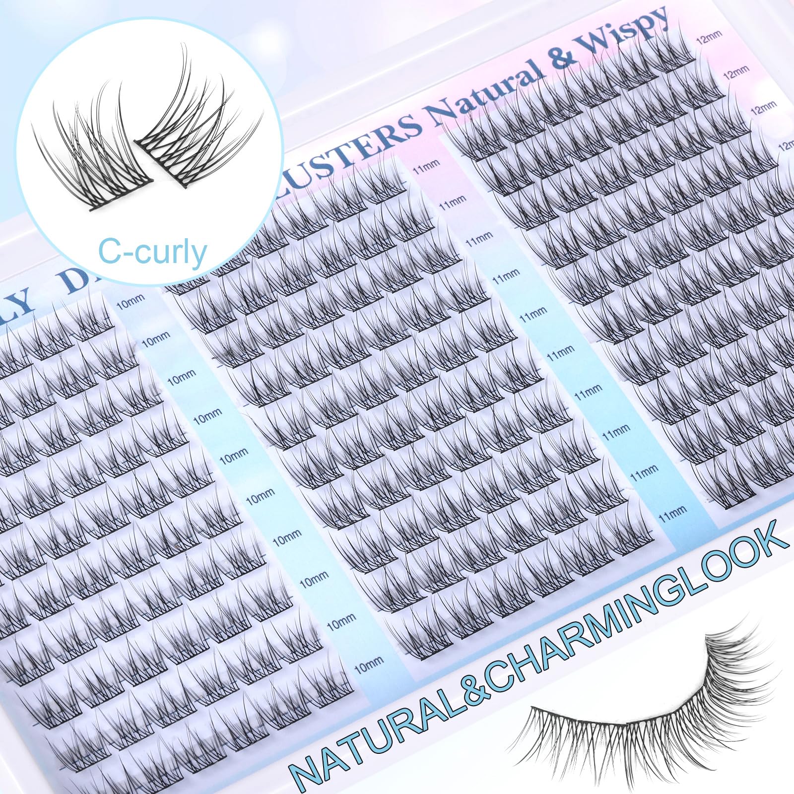 zanlufly natural individual lashes 180pcs for a lightweight seamless finish
