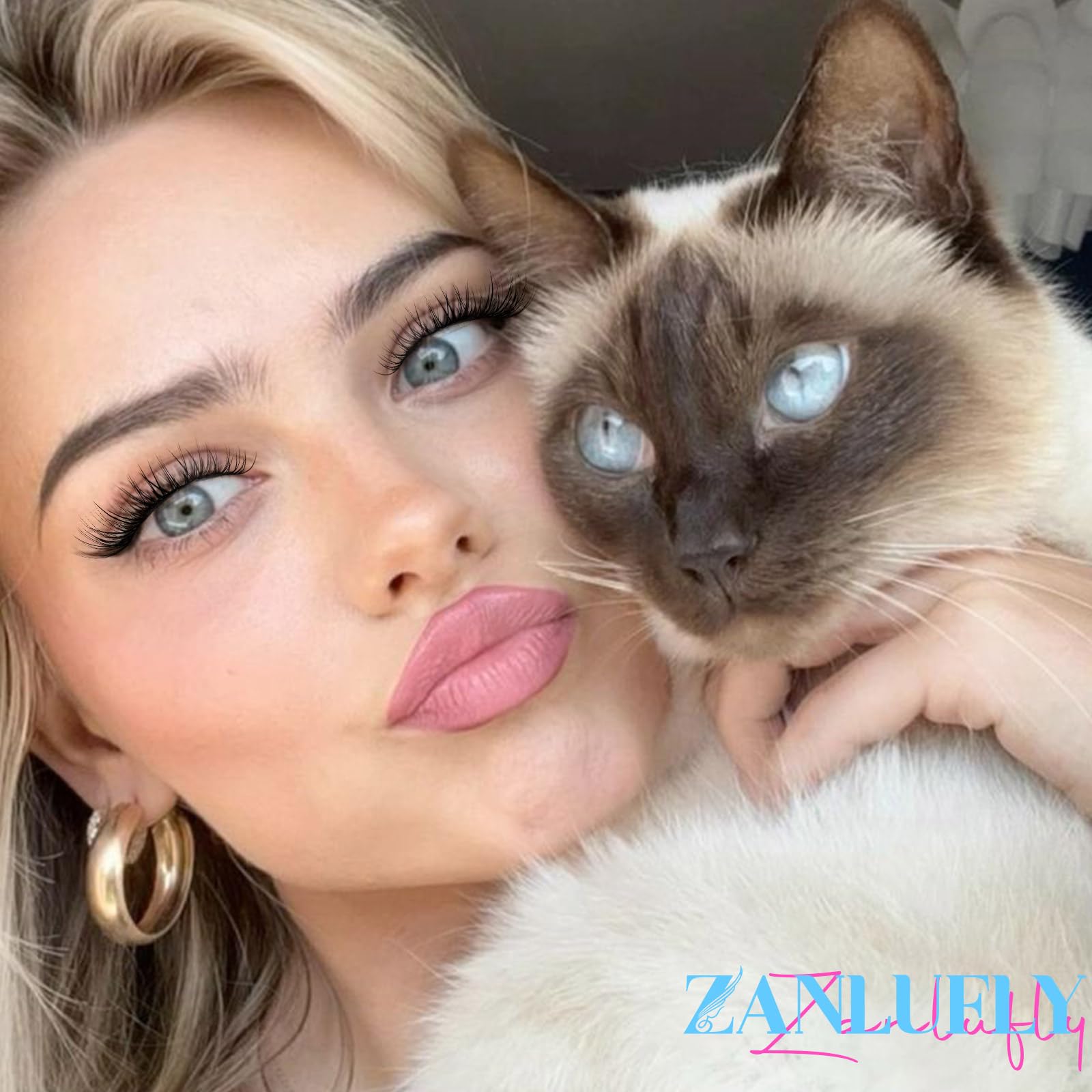 Zanlufly natural lash extensions at home for salon style results.
