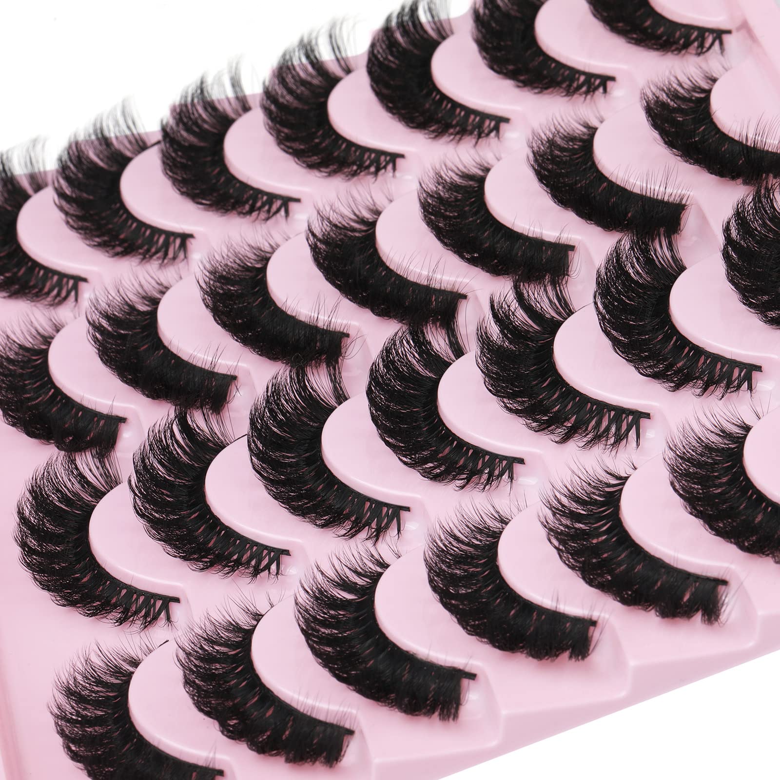 Zanlufly russian strip lashes faux mink texture for natural fullness