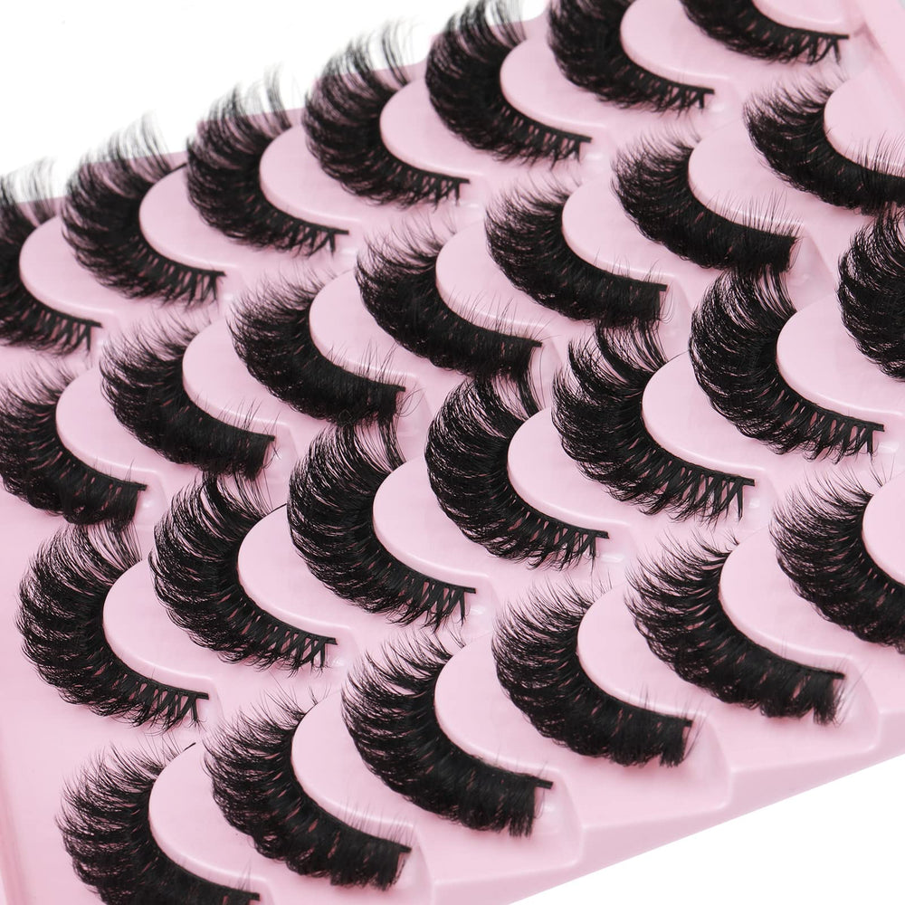 Zanlufly russian strip lashes faux mink texture for natural fullness