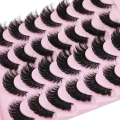 Zanlufly russian strip lashes faux mink texture for natural fullness