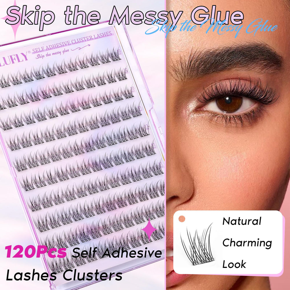 zanlufly lash clusters on hand showing lightweight comfortable wear