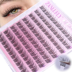 ZANLUFLY self adhesive lash clusters 10mm close up for natural daily definition