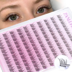 ZANLUFLY self-adhesive lashes natural clusters for quick, glue-free wear