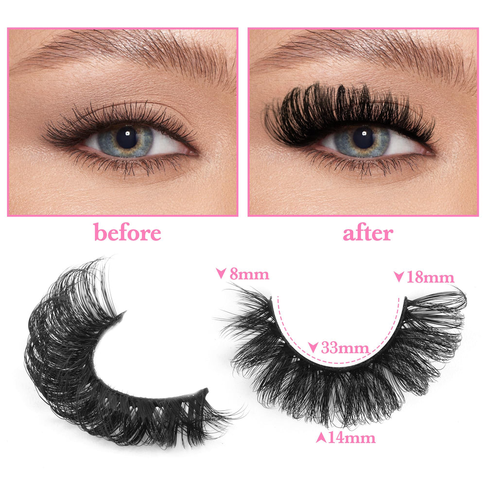 Zanlufly soft synthetic fiber lashes with mink-like softness.