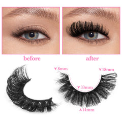 Zanlufly soft synthetic fiber lashes with mink-like softness.