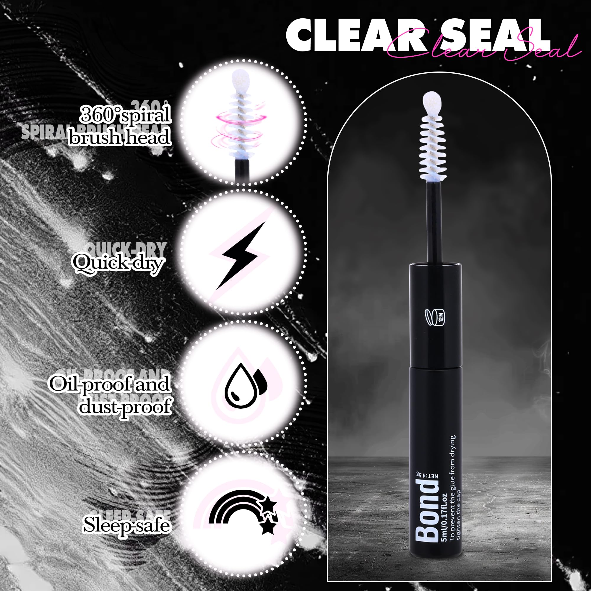 Zanlufly spiral brush close-up ensures precise, even coverage