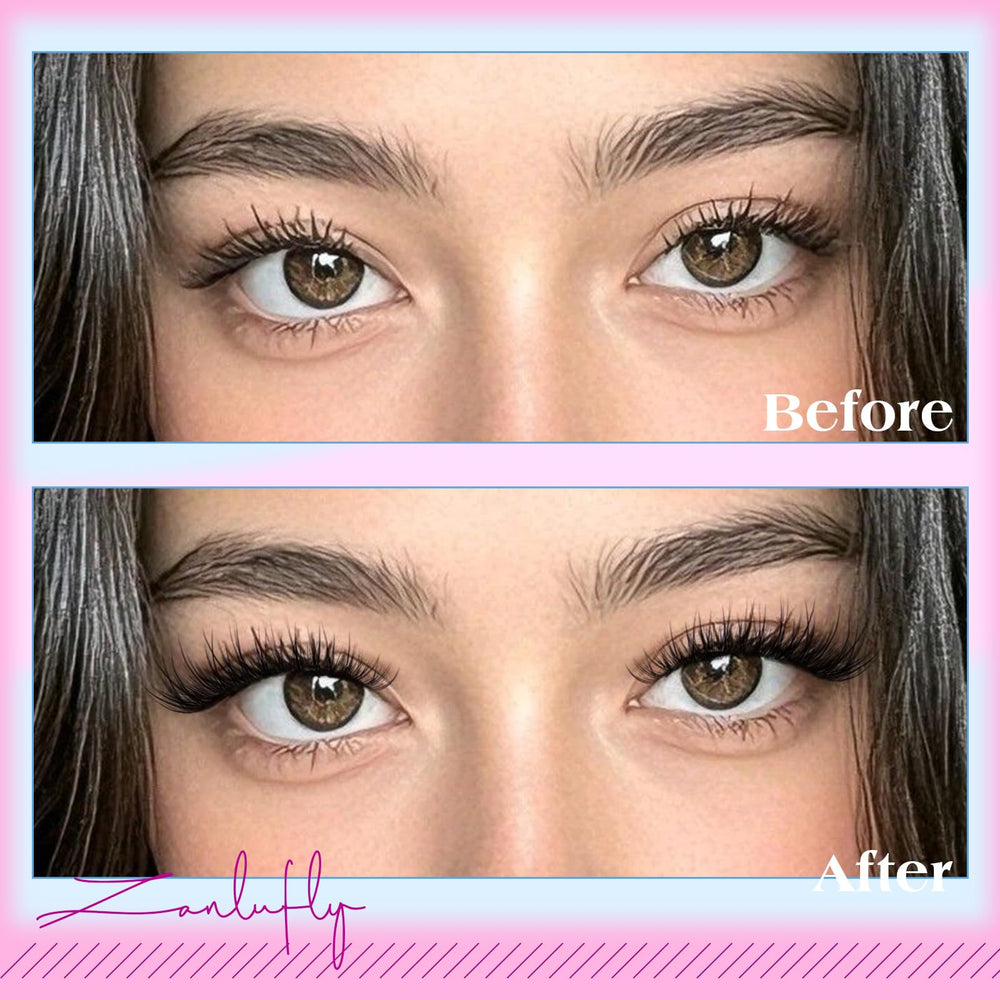 ZANLUFLY synthetic fiber lashes gentle on sensitive eyes