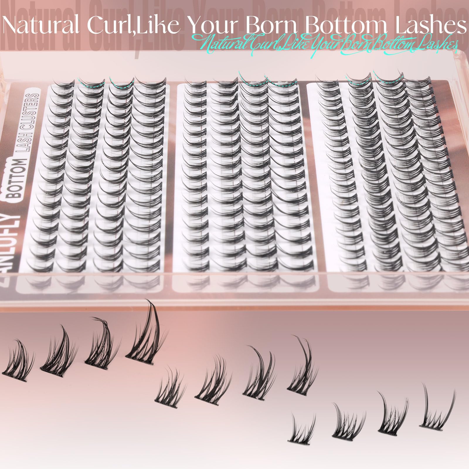 ZANLUFLY wispy bottom lashes emphasize a natural lash line
