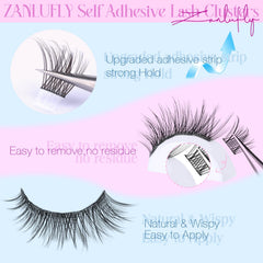 Zanlufly wispy cluster eyelashes 10-16mm add volume with lightweight comfort.