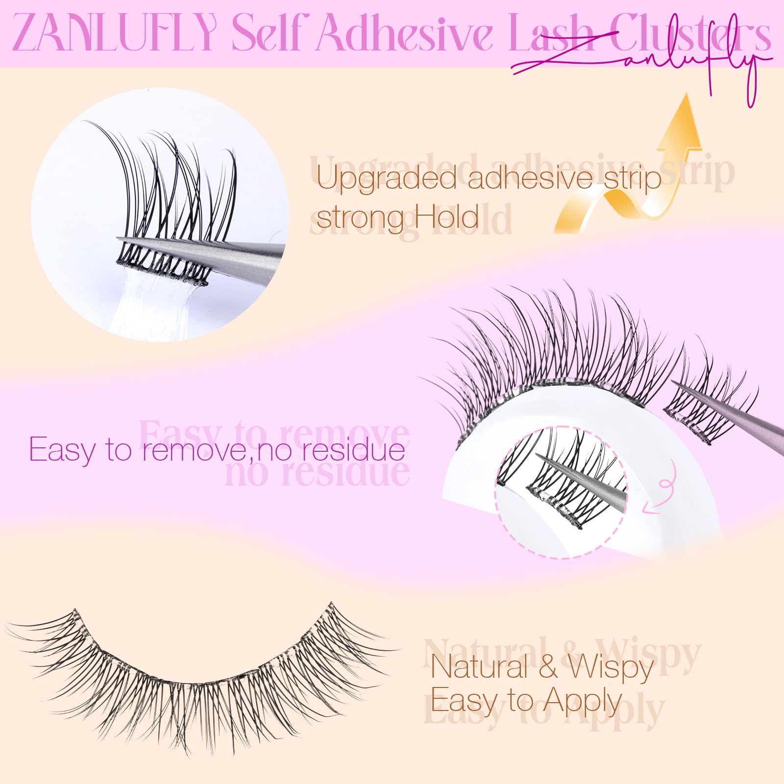ZANLUFLY wispy lashes clusters deliver subtle volume all day