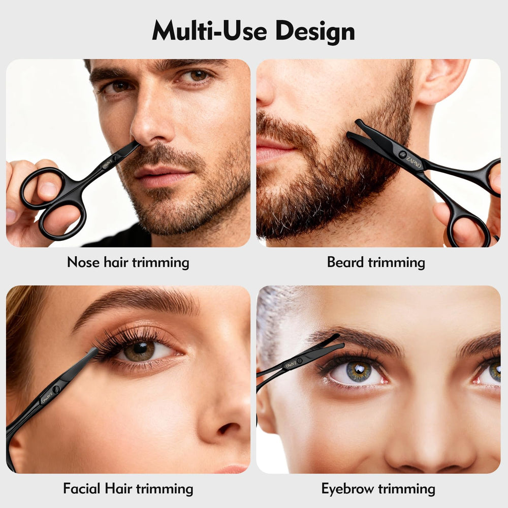 ZAPNO compact facial grooming scissors ideal for travel