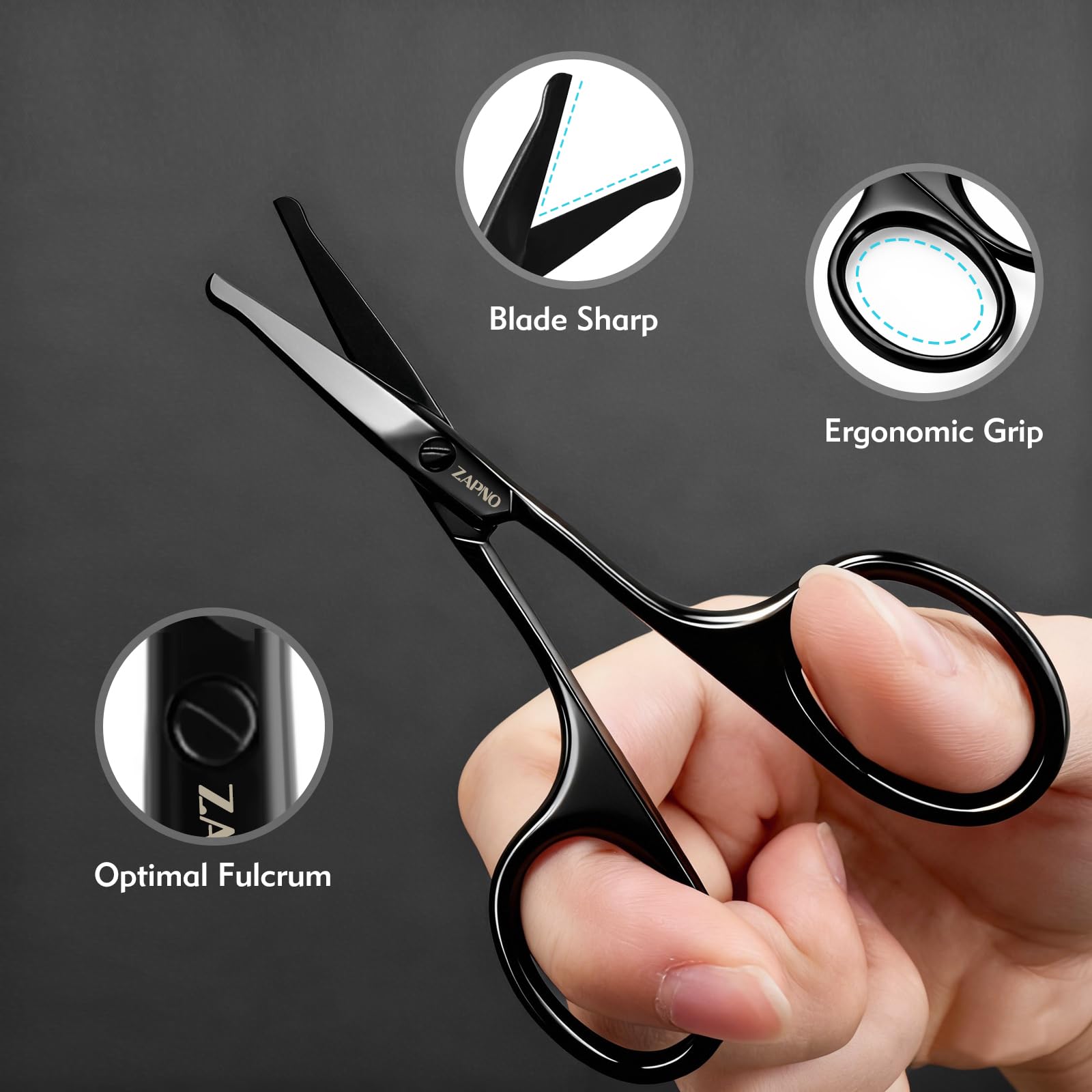ZAPNO stainless steel nose scissors durable and rust resistant for daily use