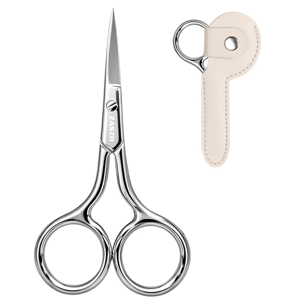 ZASZO eyebrow scissors 3-8 inch stainless for precise brow trimming.