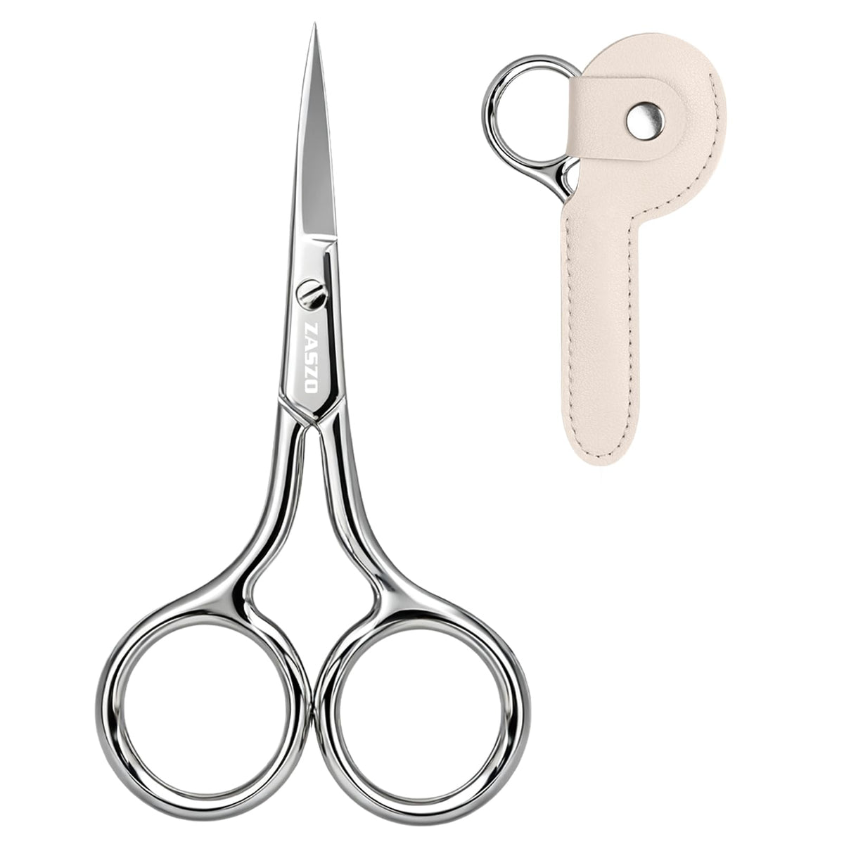 ZASZO eyebrow scissors 3-8 inch stainless for precise brow trimming.