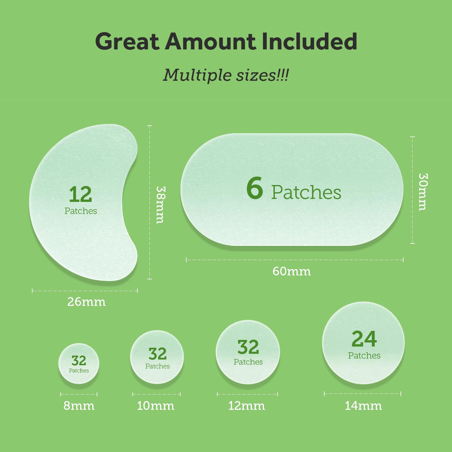 Parche ZATKTK de 10 mm para áreas pequeñas, absorbe y protege la piel