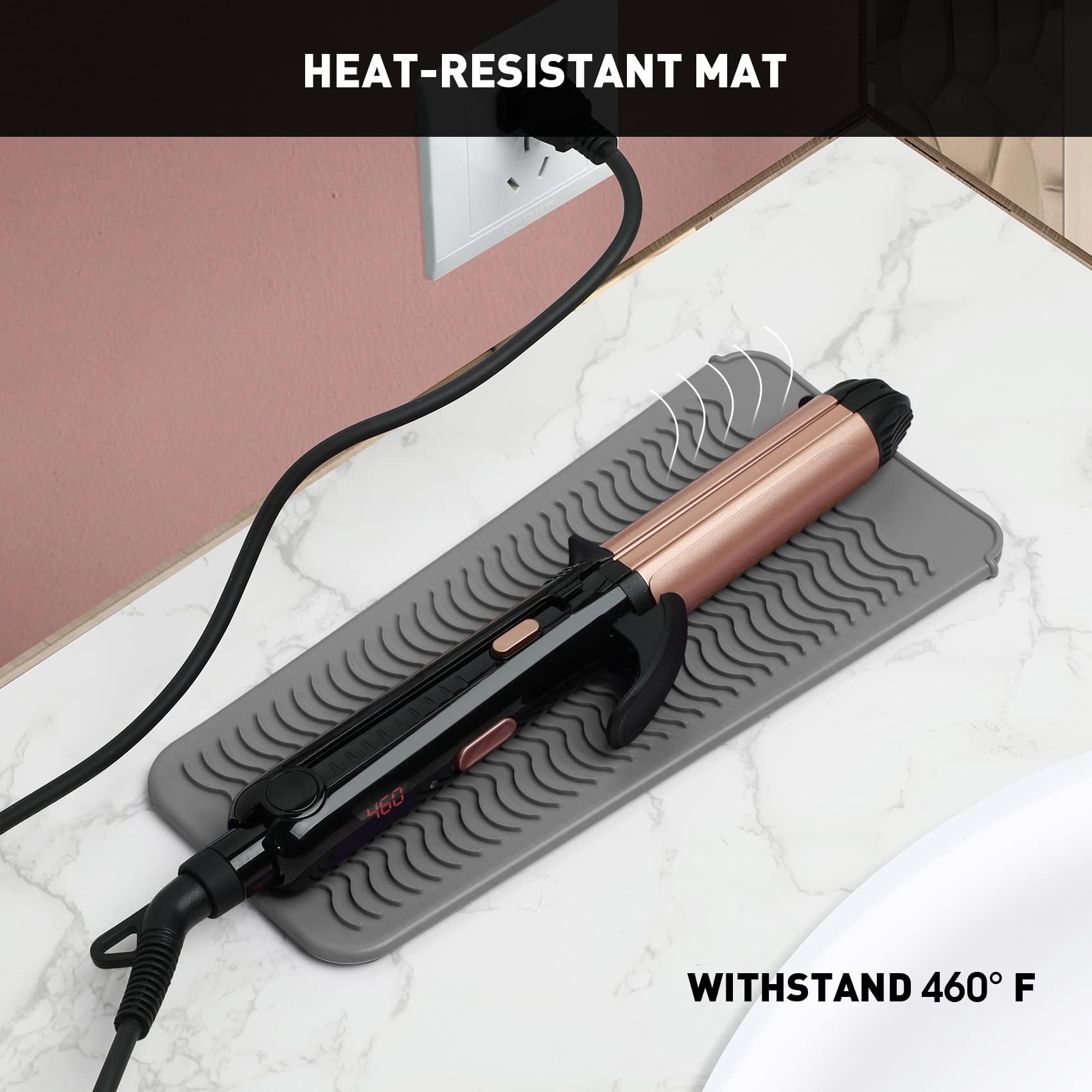 ZAXOP safety design protects makeup tables from heat while styling.