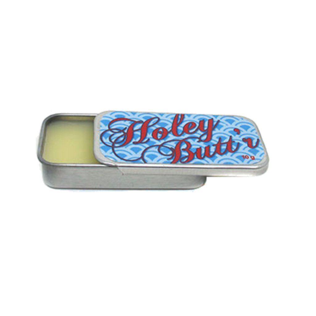 Zaya Holey Butt’r en lata de 10 g para cuidado de lóbulos estirados.