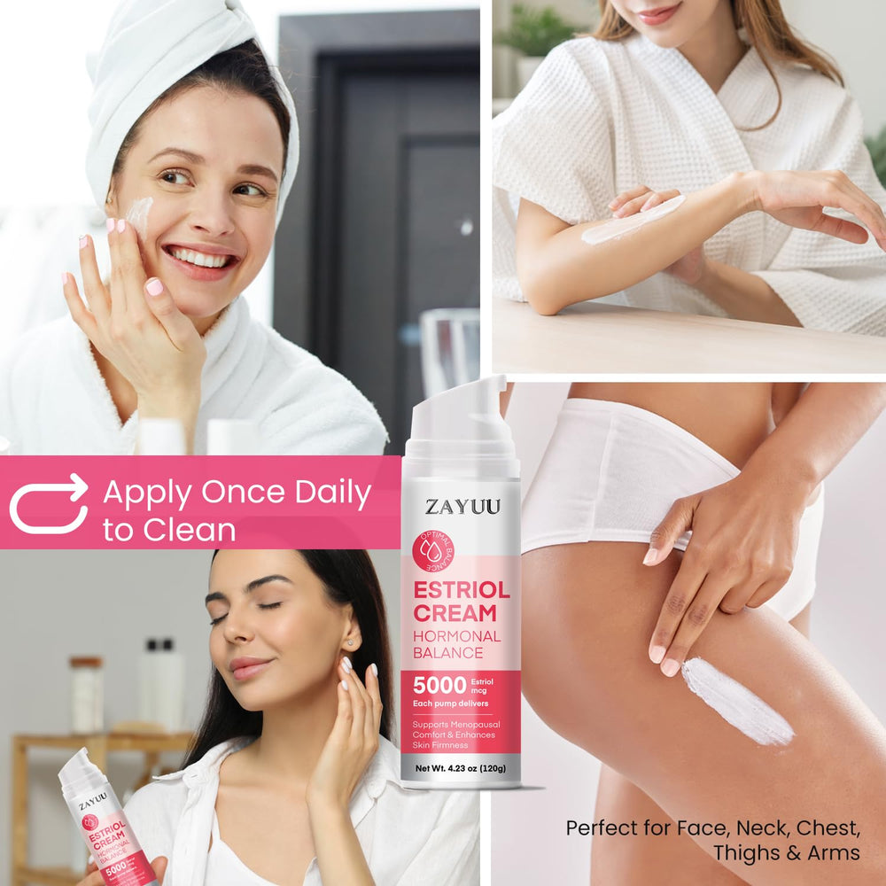 Escena en baño con crema ZAYUU para rutina cotidiana.