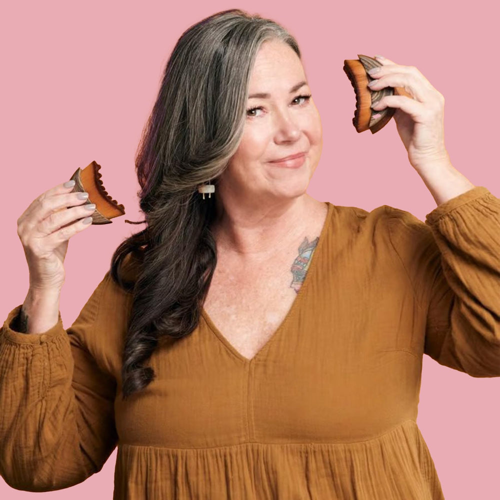 ZAZKHC lymphatic drainage brush at-home compact tool for daily skincare routines.