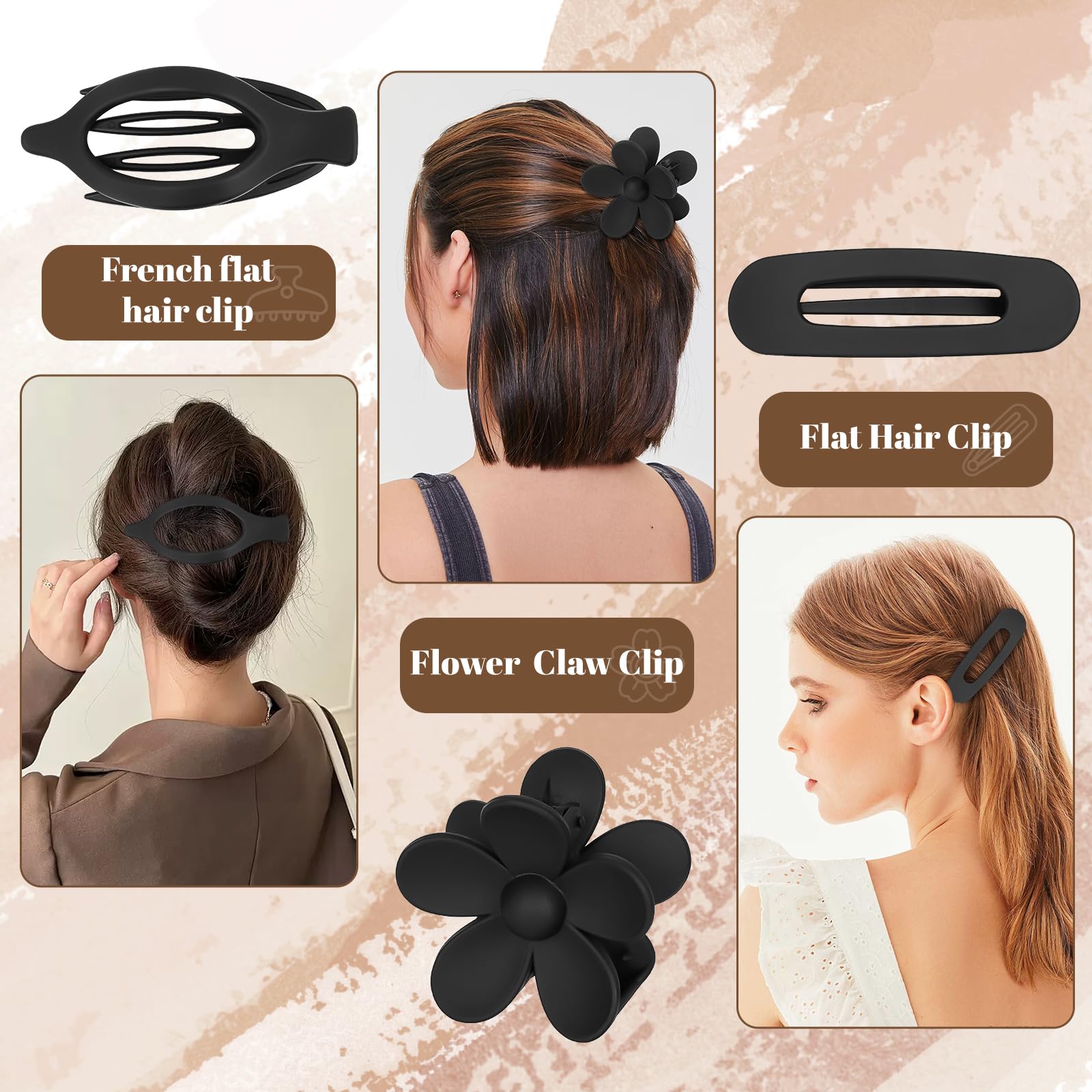 ZCLRUIQI mini clips four-pack secure fine hair with quick, gentle grip.