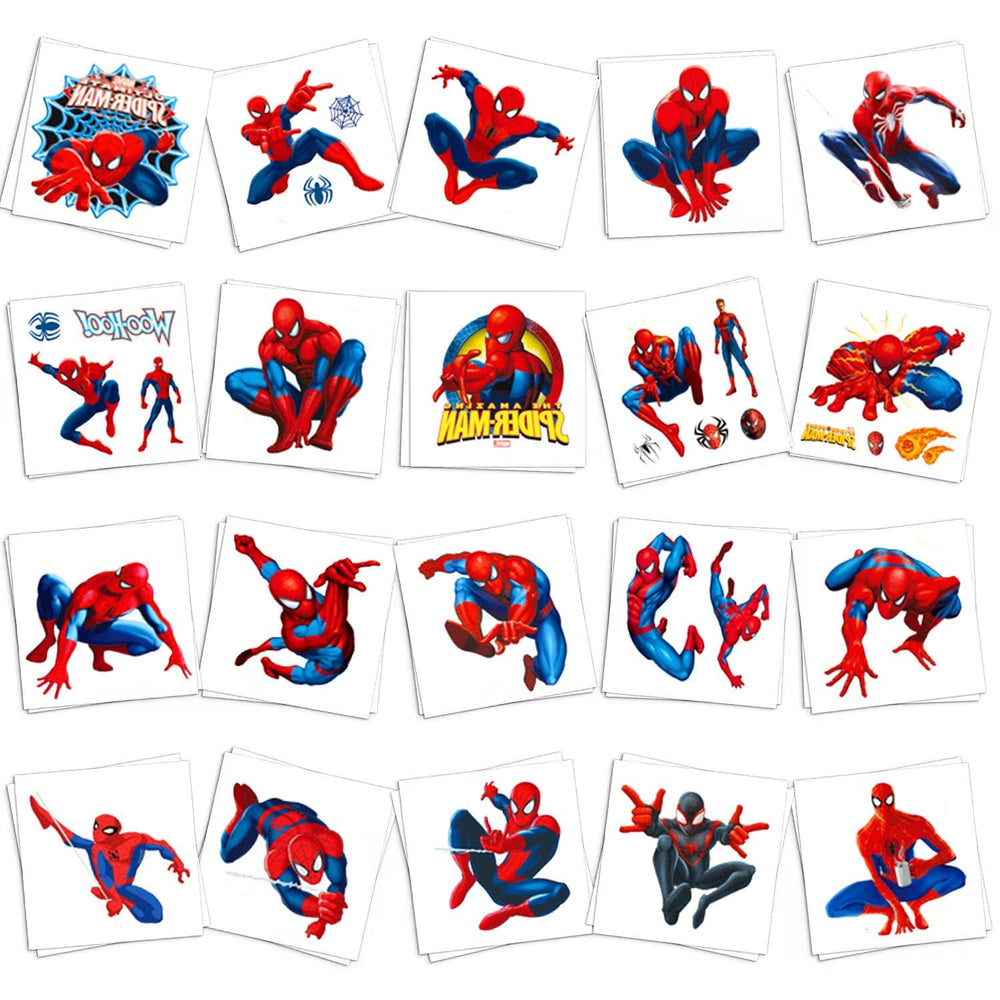 Tatuajes Spider-Man de ZCXDF: retirada rápida con aceite o desmaquillante.