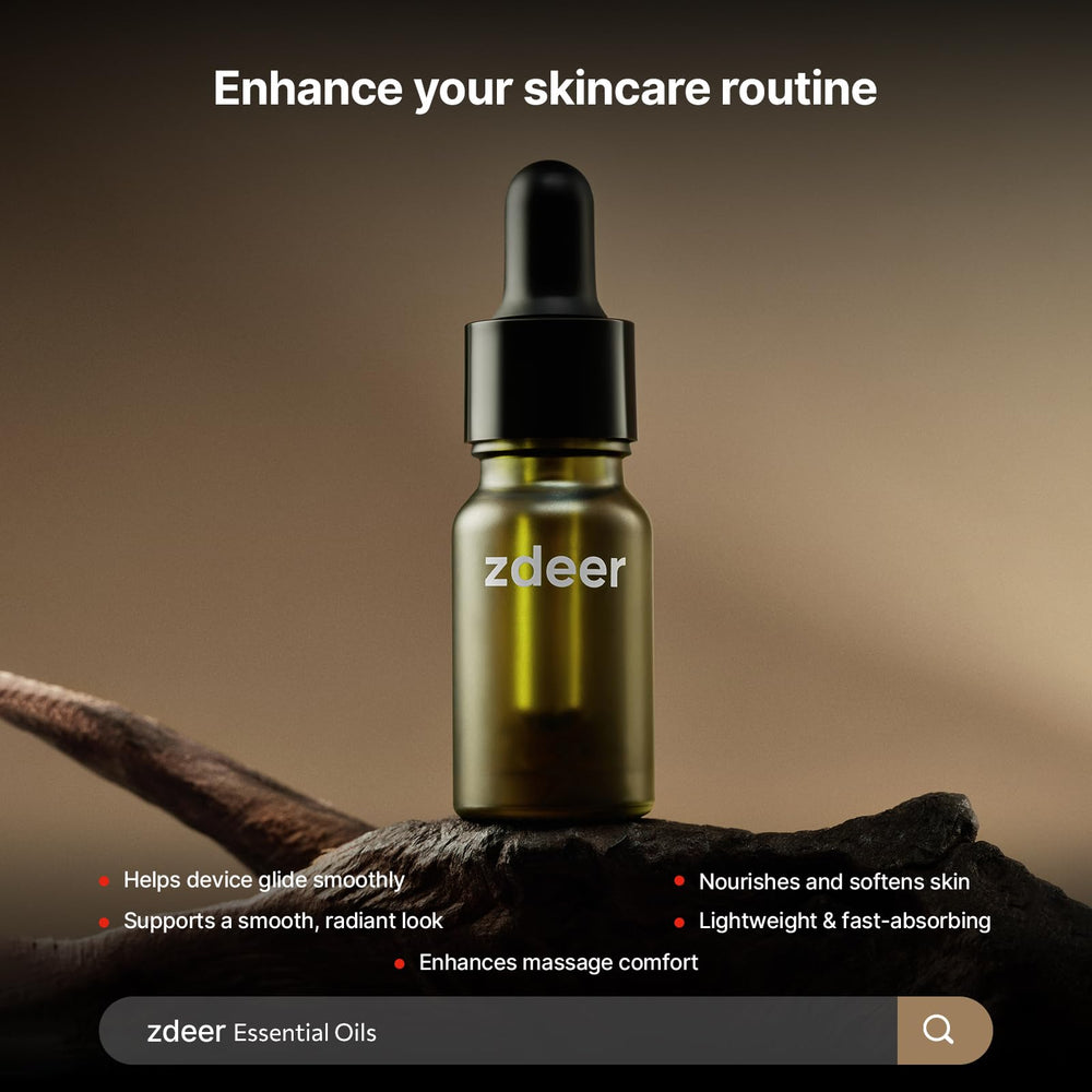 ZDEER brass gua sha tool contouring the cheekbone area.