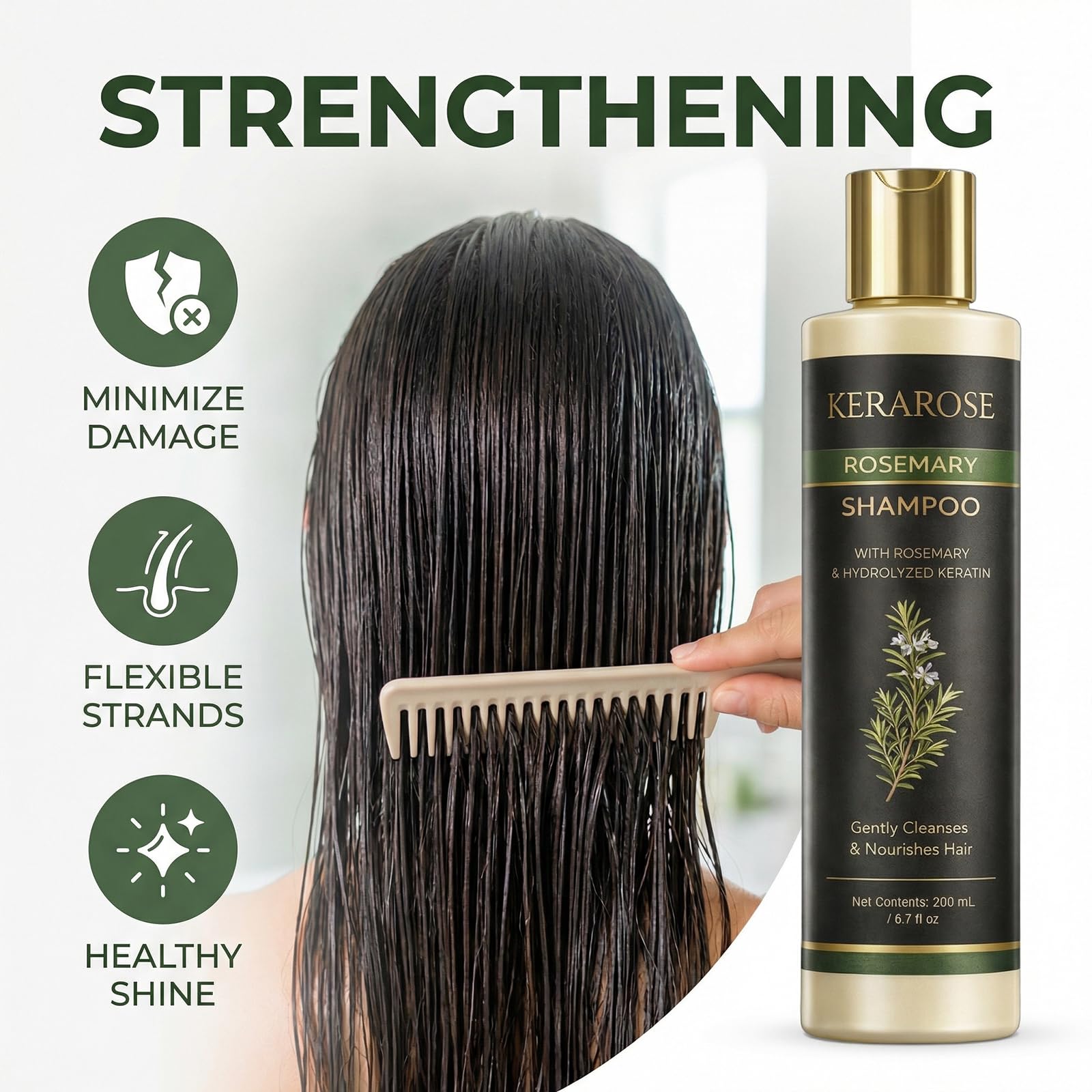 Zdiwond Kerarose Rosemary Shampoo rosemary extract detail signals botanical freshness