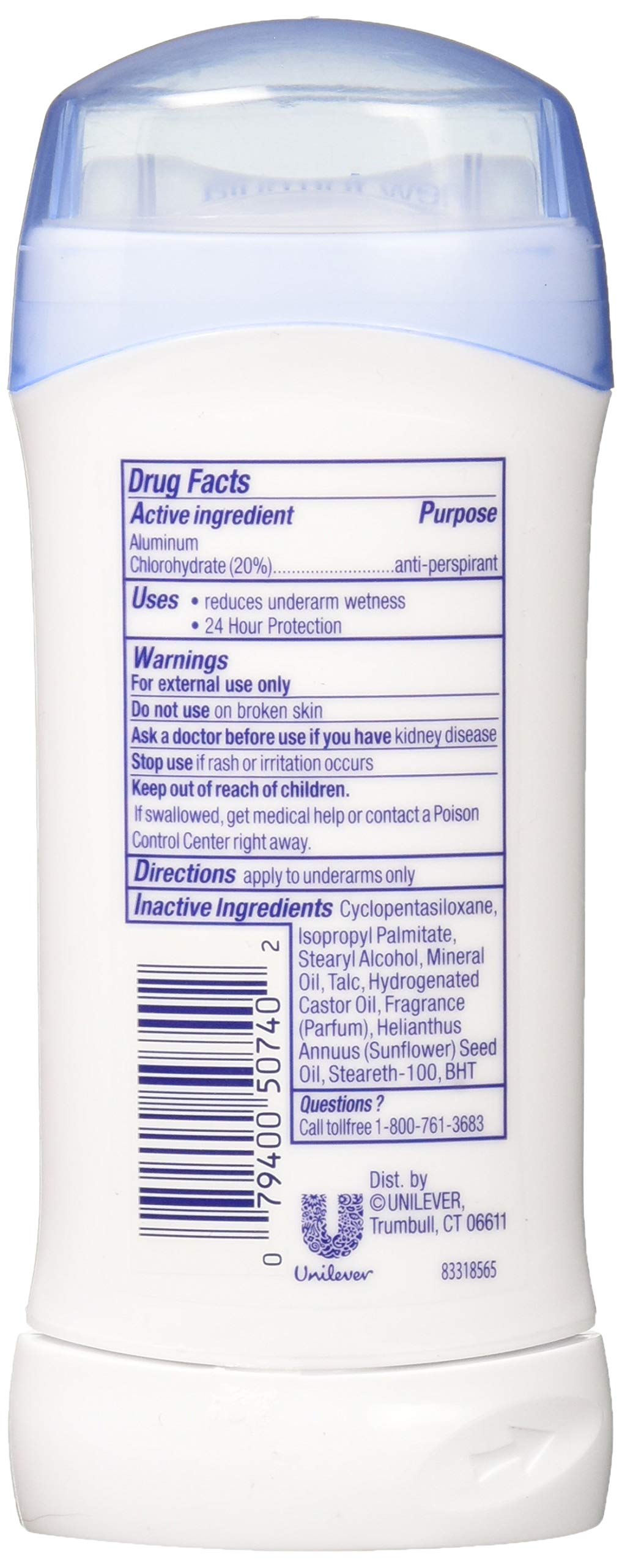 ZDove desodorante antiperspirante sensitivo, protección de 24 horas para mayor comodidad diaria.