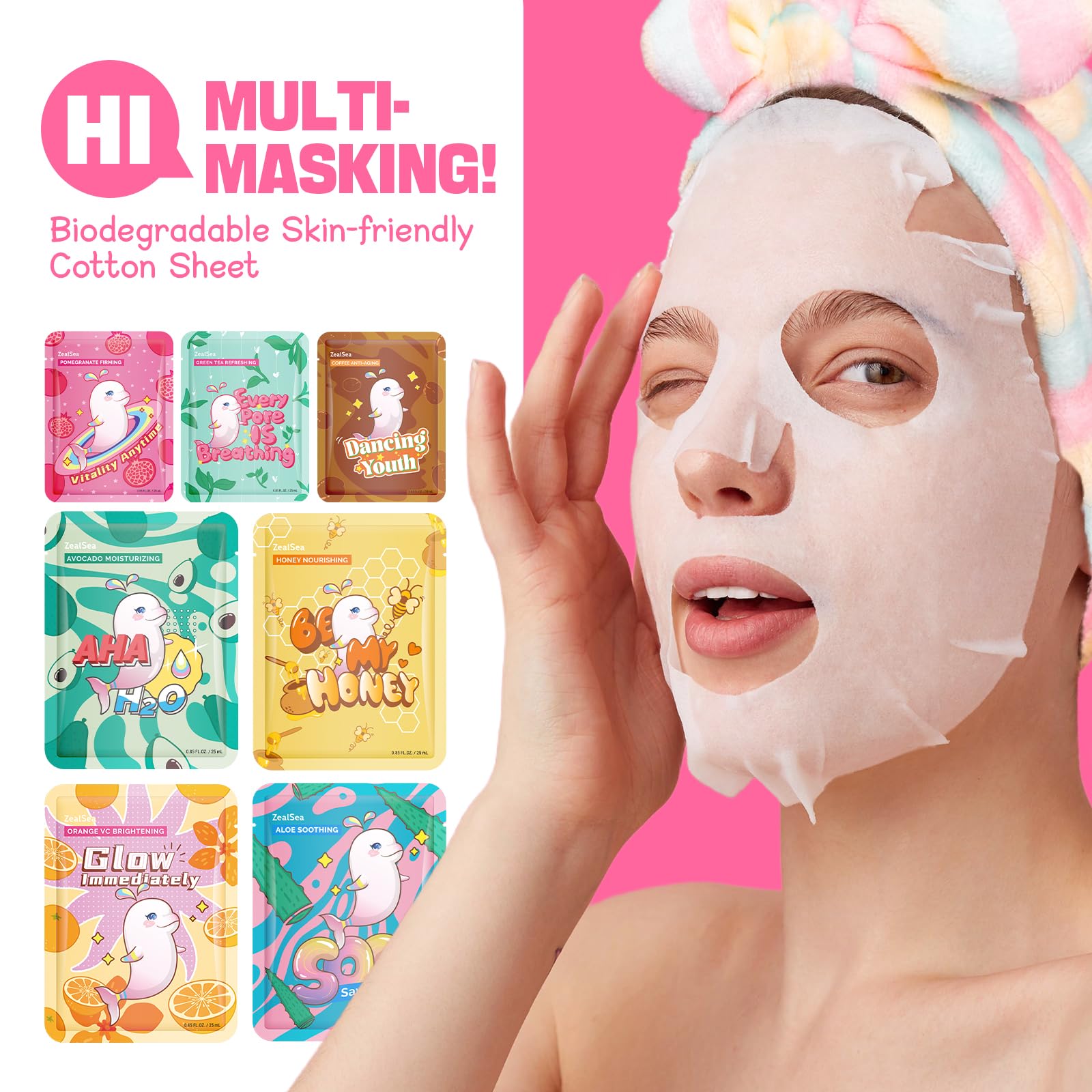 ZealSea Aloe hydration mask promotes refreshing moisture and soothing skin