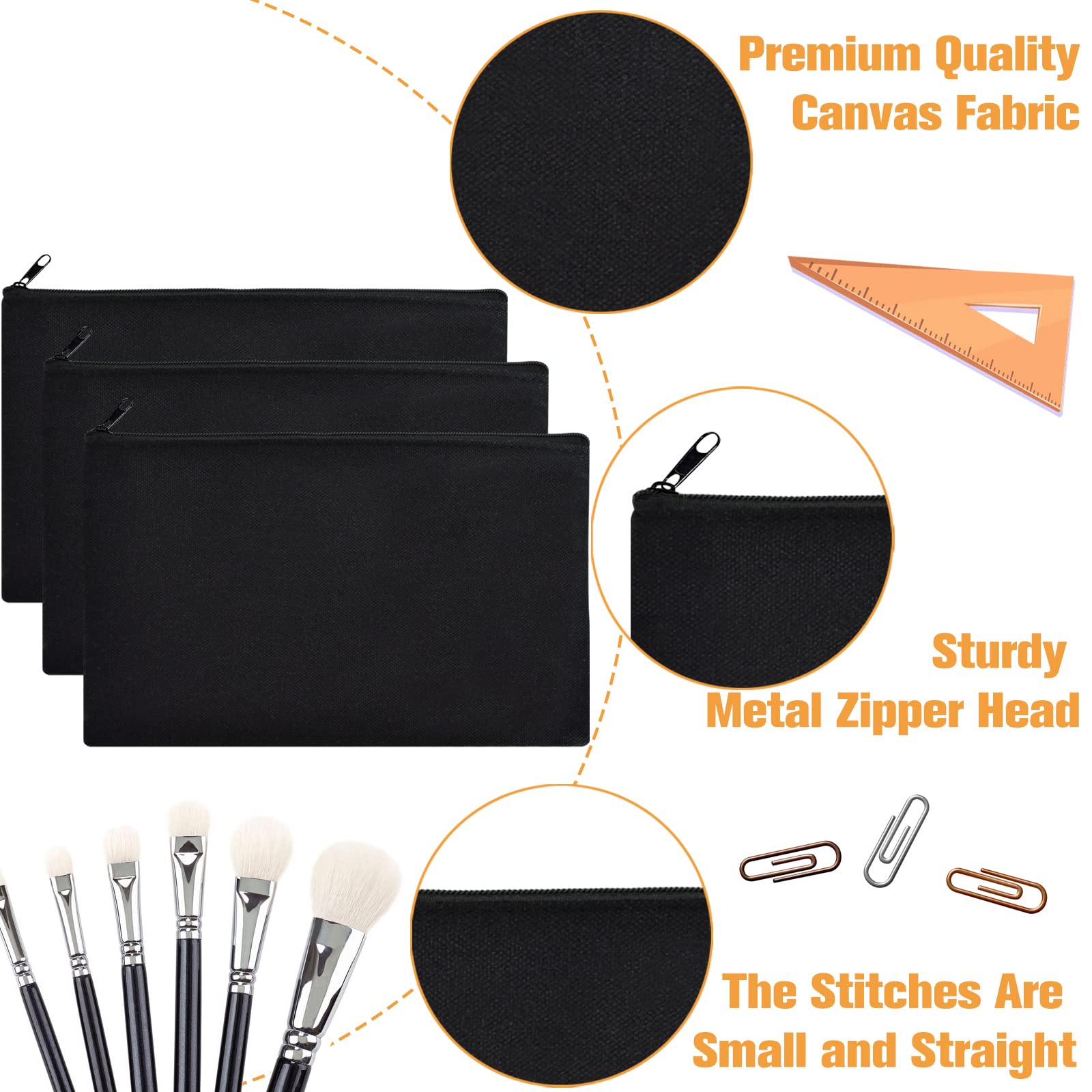 ZeeDix canvas pouch DIY surface, ideal for graffiti or embroidery.