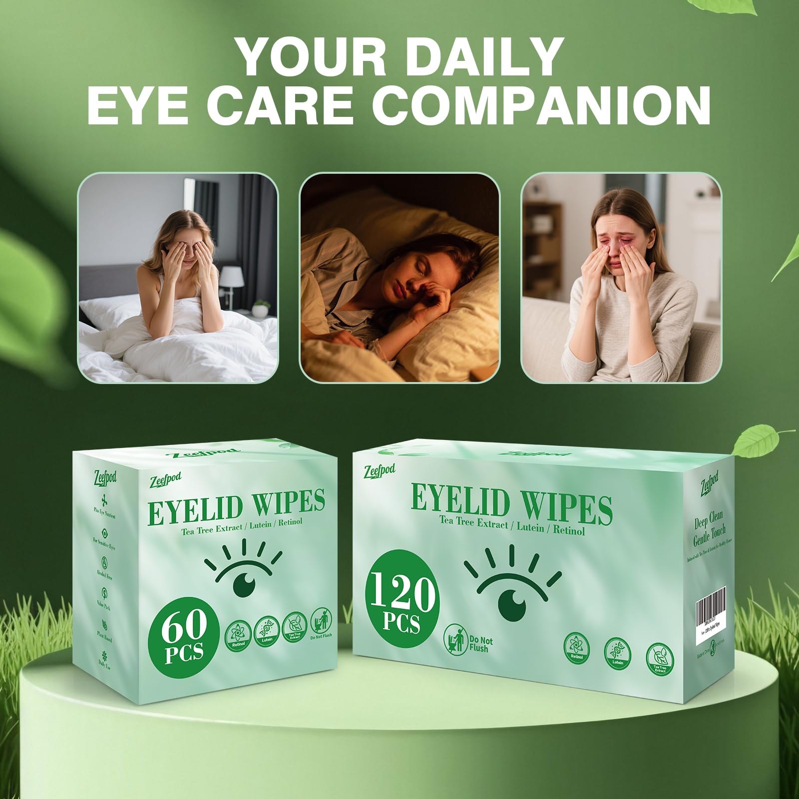 Zeefpod on-the-go wipes provide quick hydration and cleansing.