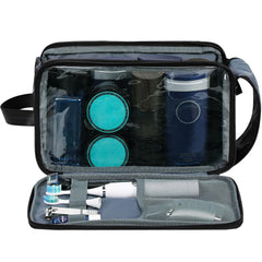 ZEEMO bag showing dual-side compartments for organized items.