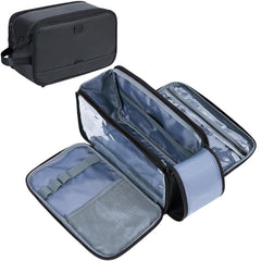 ZEEMO travel toiletry bag with full-open design for quick access.