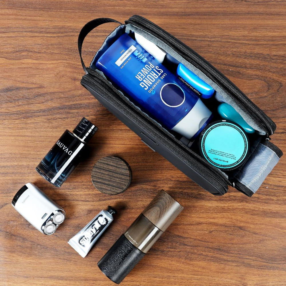 ZEEMO compact dopp kit fits in backpacks or suitcases for travel