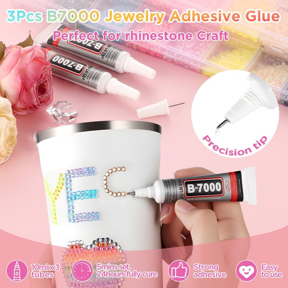Zefy B7000 glue tube ensures strong, clear-drying adhesion on fabrics and crafts.