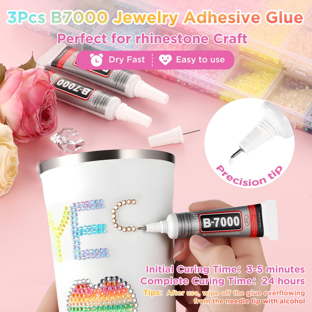 Zefy tweezer for precise rhinestone pickup and placement.