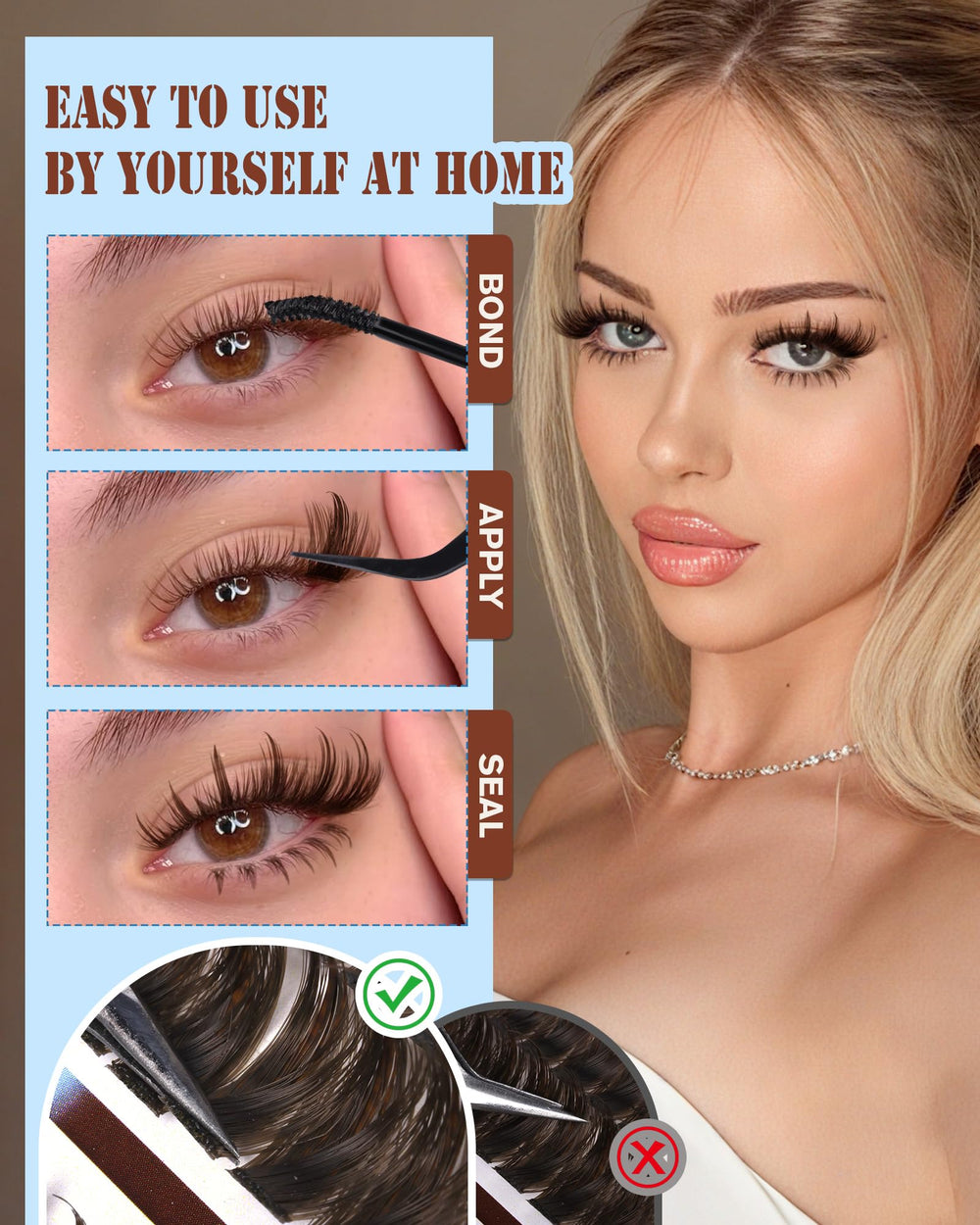 Zegaine ideal for cat-eye, half-eye, or round-eye styles.