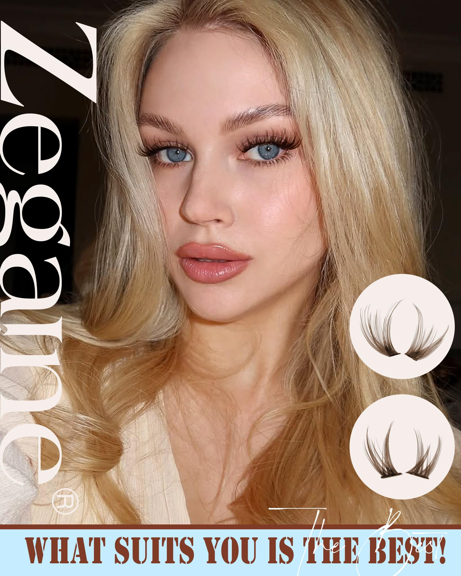 Zegaine bottom lash clusters provide full lash definition